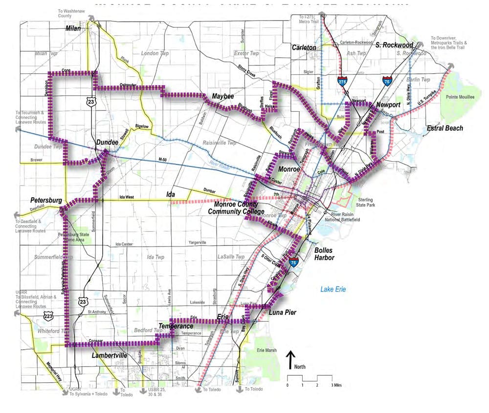cornerstone bicycle route map